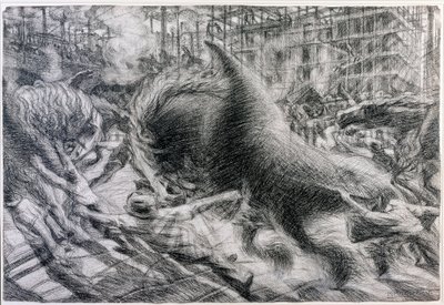 Futurism: The ascending city by Umberto Boccioni