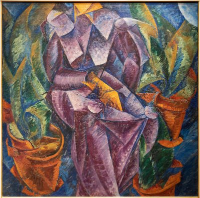 Spiral Perpendicular Construction. Seated Woman by Umberto Boccioni