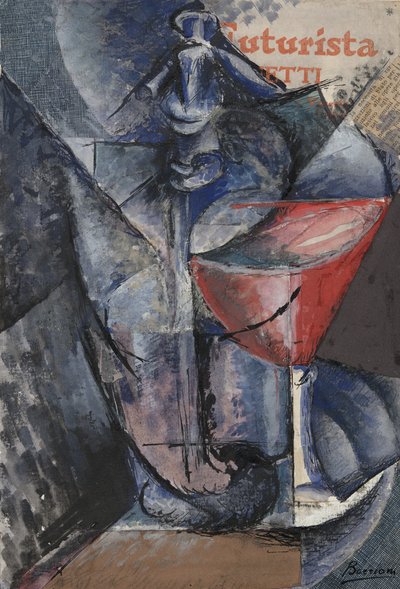 Still Life: Glass and Siphon, c.1914 by Umberto Boccioni