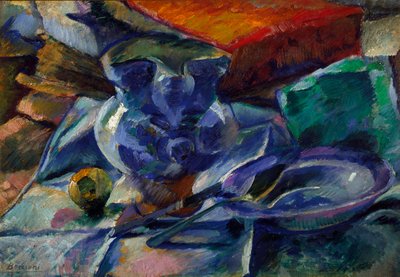 Still Life with the Jug, Bowl and Cutlery by Umberto Boccioni