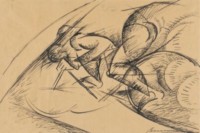 Study for Dynamic Force of a Cyclist I by Umberto Boccioni