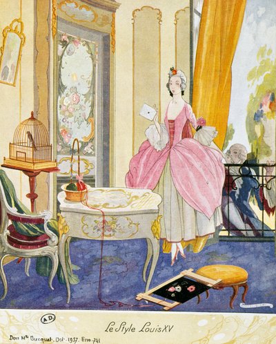 Scene in Style of Louis XV, Theatrical Setting by Umberto Brunelleschi