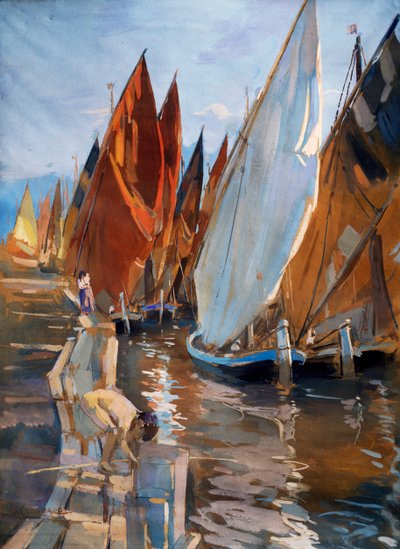 Adriatic sailboats by Umberto Coromaldi