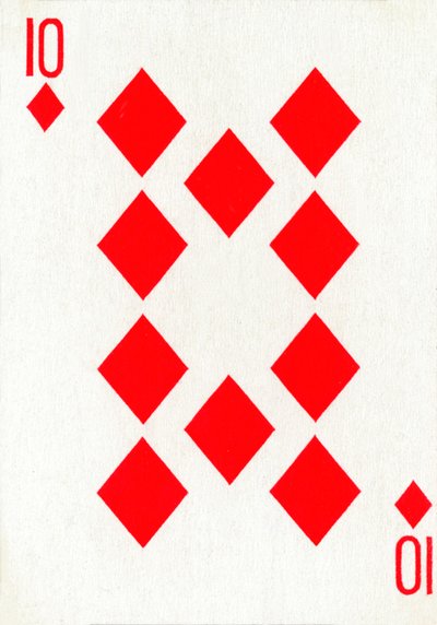 10 of Diamonds from a Deck of Goodall & Son Ltd. Playing Cards by Unbekannt