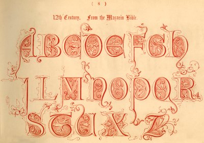 12th Century. From the Mazarin Bible by Unbekannt