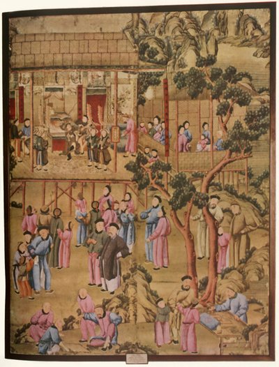 18th-Century Chinese Wallpaper in the Style of the Qing Dynasty by Unbekannt