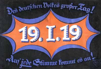 German Federal Election, 1919 by Unbekannt