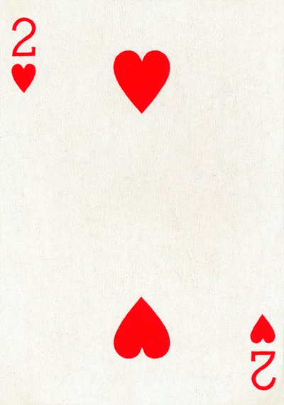 2 of Hearts from a deck of Goodall & Son Ltd. playing cards, c1940 by Unbekannt