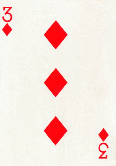 3 of Diamonds from a deck of Goodall & Son Ltd. playing cards by Unbekannt