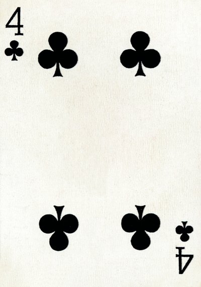 4 of Clubs from a Deck of Goodall & Son Ltd. Playing Cards by Unbekannt