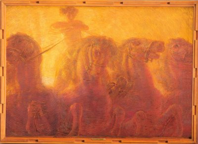 4 Rampant Horses Pulling the Chariot of the Sun by Unbekannt