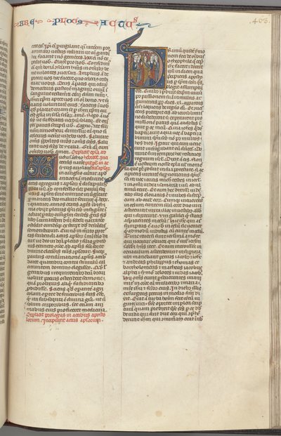 Acts, historiated initial P, the Ascension, c. 1275-1300 (Fol. 463r) by Unbekannt