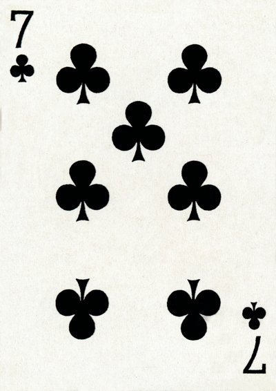 7 of Clubs from a Deck of Goodall & Son Ltd. Playing Cards, c1940 by Unbekannt