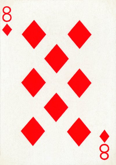 8 of Diamonds from a deck of Goodall & Son Ltd. playing cards by Unbekannt