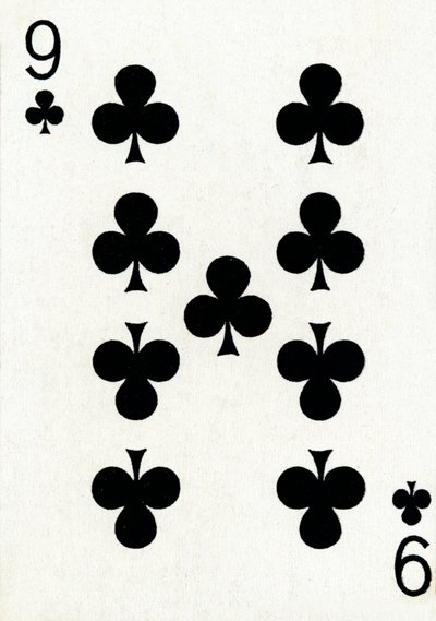 9 of Clubs from a deck of Goodall & Son Ltd. playing cards by Unbekannt