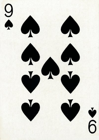9 of Spades from a deck of Goodall & Son Ltd. playing cards by Unbekannt
