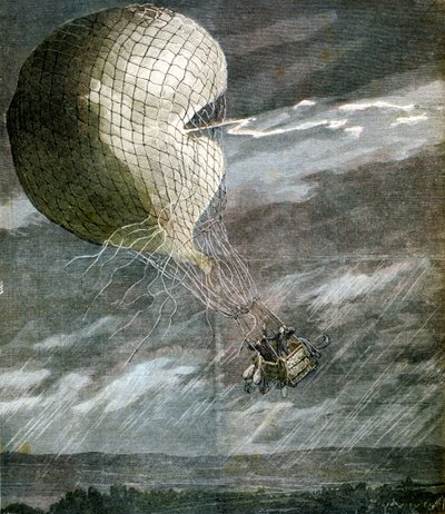 A Balloon Struck by Lightning Near Chicago, Illinois, USA by Unbekannt