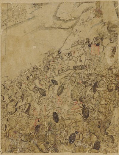 A Battle on the Banks of a River by Unbekannt