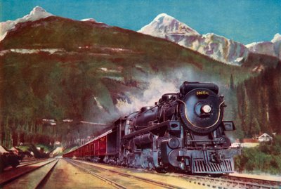 A Canadian Pacific Railway Giant at the foot of the Rockies by Unbekannt