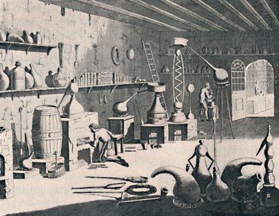 A Chemical Laboratory in 1747 by Unbekannt