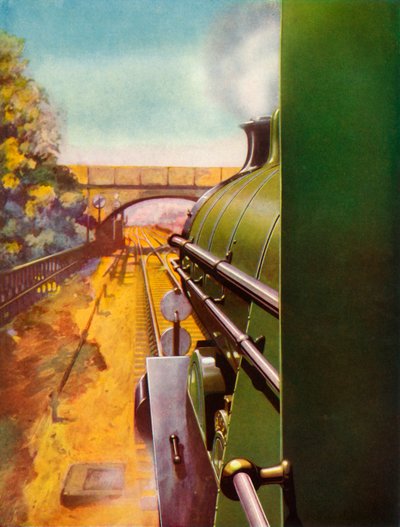 A Clear Road from the cab of a Southern Railway Atlantic locomotive, 1935 by Unbekannt