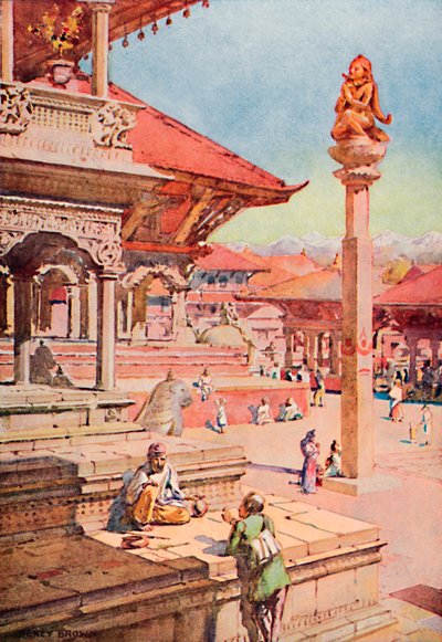 A Corner of the Durbar Square, Patan, Nepal, 1913 by Unbekannt