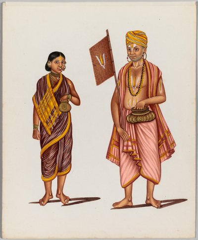 A Couple from the Series Costumes and Professions, Mid-1800s by Unbekannt