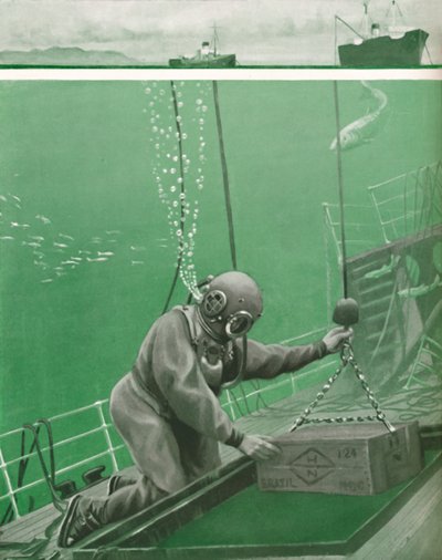 A Diver Working Under Enormous Pressure by Unbekannt