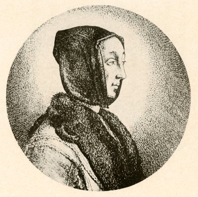 A Dutch lady in fur tippet and hood, mid 17th century by Unbekannt