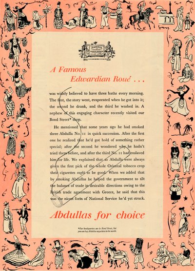 A Famous Edwardian Roue Abdullas for Choice by Unbekannt