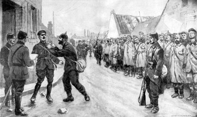 A German Prisoner Dares to Attack an Officer, France, World War I by Unbekannt