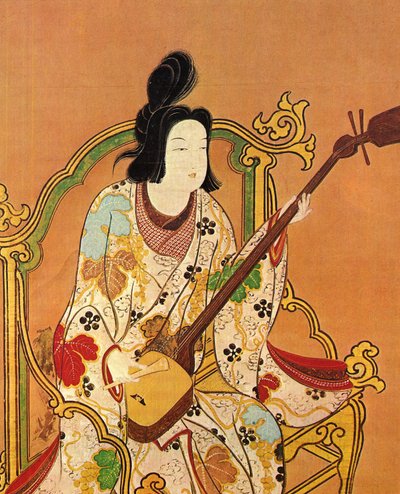 A Girl Playing a Shamisen, Second Half of the 17th century by Unbekannt