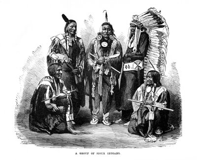 A Group of Sioux Indians, 1872 by Unbekannt