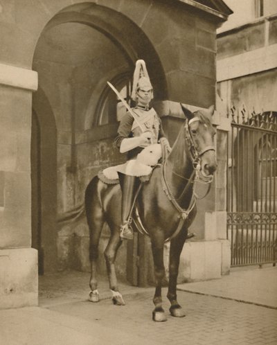 A Living Statue in Whitehall: The Lifeguards Sentry, c1935 by Unbekannt