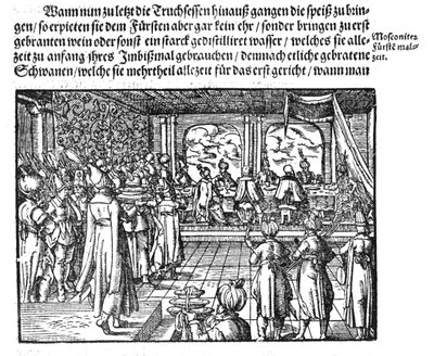 A Meal of Tsar From Die Moskouitische Chronica by S. Herberstein, 1579 by Unbekannt