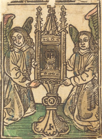 A Monstrance Held by Two Angels, 1495-1500 by Unbekannt
