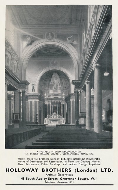A Notable Interior Decoration at St. Peters Italian Church by Unbekannt