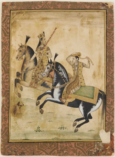 A Prince and Princess on Horseback by Unbekannt