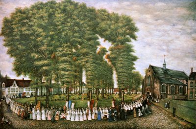 A Procession in Bruges at the End of the 19th Century by Unbekannt