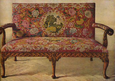A Queen Anne Settee Upholstered in Petit Point, c1900, 1936 by Unbekannt