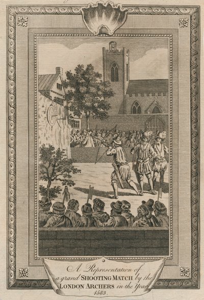 A Representation of a Grand Shooting Match by the London Archers in the Year 1583 by Unbekannt