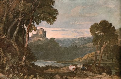 A River Scene with Cows, c1900 by Unbekannt