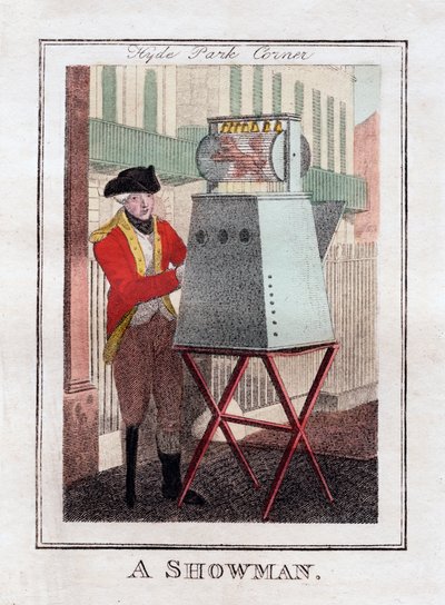 A Showman, Hyde Park Corner, London, 1805 by Unbekannt