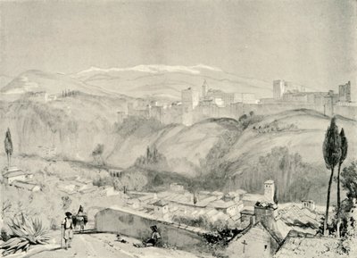 A View of the Alhambra from the Albaycin, 19th century, 1907 by Unbekannt