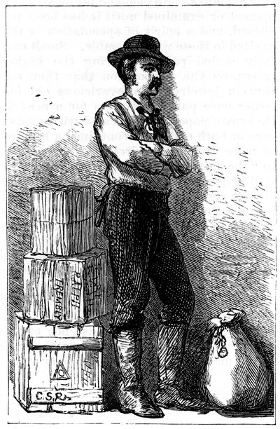 A Wells Fargo messenger from their Express Delivery service via the Isthmus of Panama, 1875 by Unbekannt