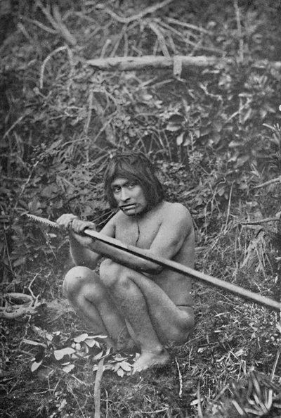A Yaghan Attaching The Head of His Harpoon to the Shaft, 1911 by Unbekannt
