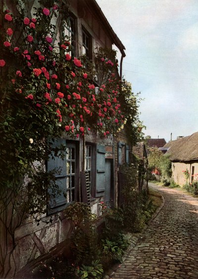 A Cobbled Street in Gerberoy, France by Unbekannt