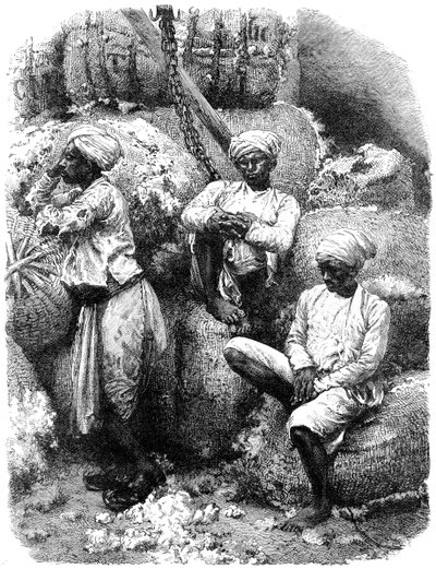 A Cotton Market in Bombay, India by Unbekannt