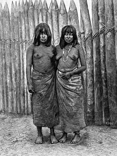 A couple of Gran Chaco Indian women, South America, 1895 by Unbekannt