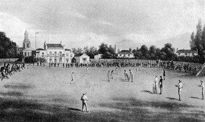 A Cricket Match in Progress at Kennington Oval, London, 1848 1912 by Unbekannt